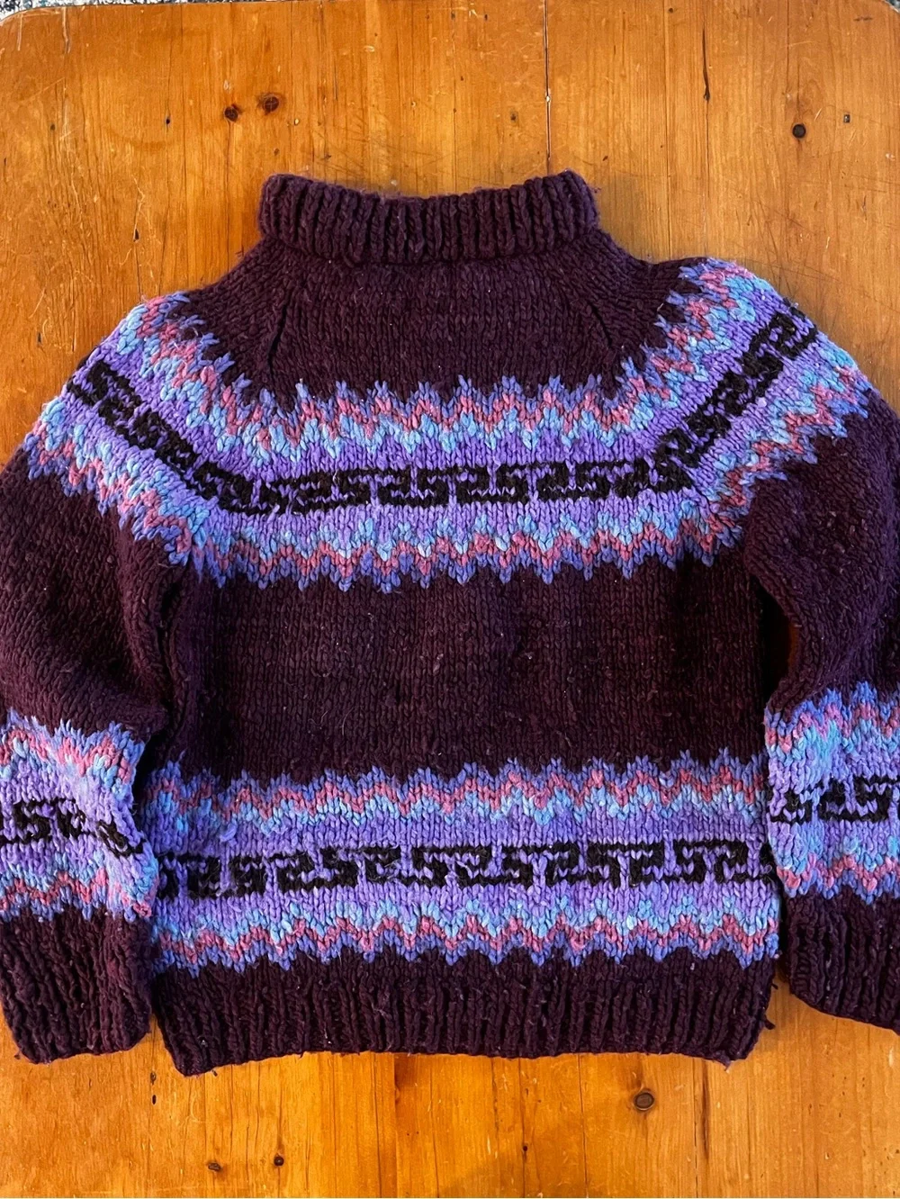 Vintage 90s Ecuador Chunky Knit Wool Sweater from Mountain Folk Ltd. - Picture 3 of 6